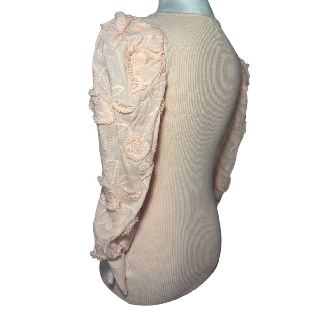 Fitted Pink Ruffled Blouse medium - Picture 3 of 5